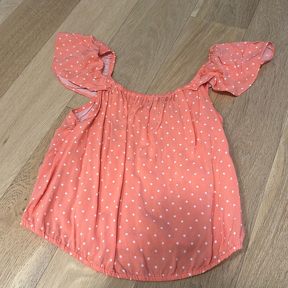 Pink polka dot shirt